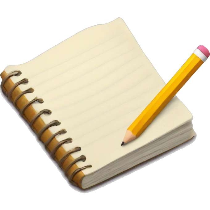 notebook and a pencil emoji