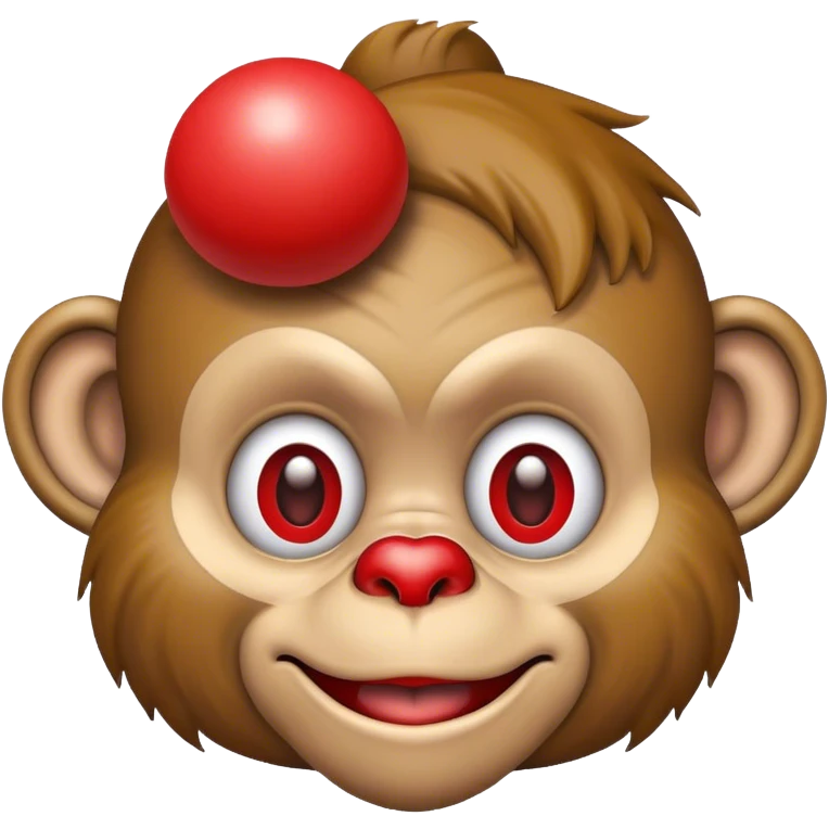 mix between the clown emoji and the hear no evil monkey emoji emoji