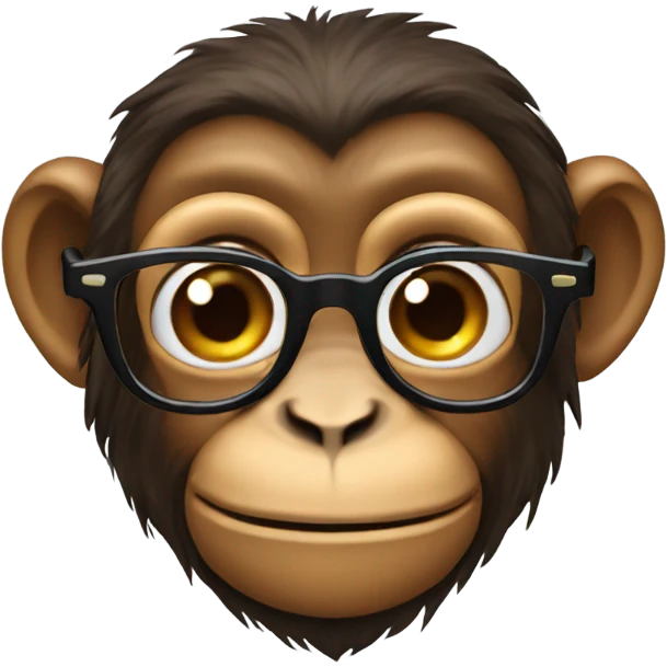 Monkey with glasses  emoji