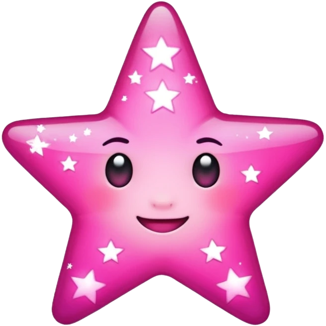 яркие розовые звезды сияние emoji