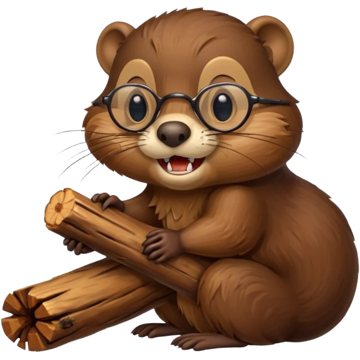 spectacled beaver emoji