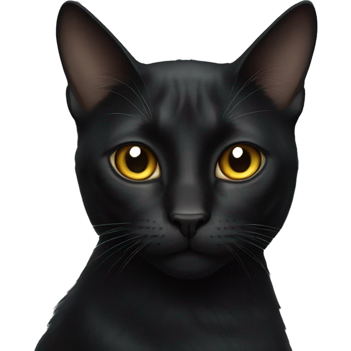 mystery black cat portrait emoji
