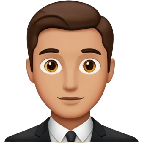 A man's portrait in an elegant picture frame emoji