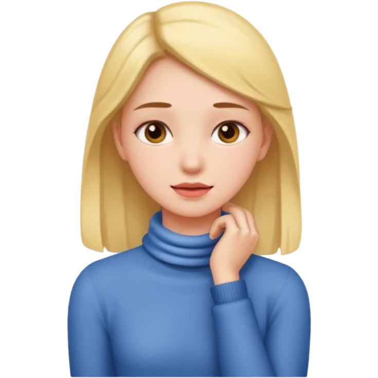 A girl holding her neck  emoji