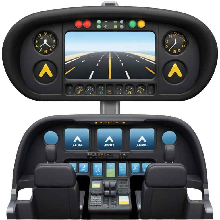 An airbus A380 sidestick in the cockpit  emoji
