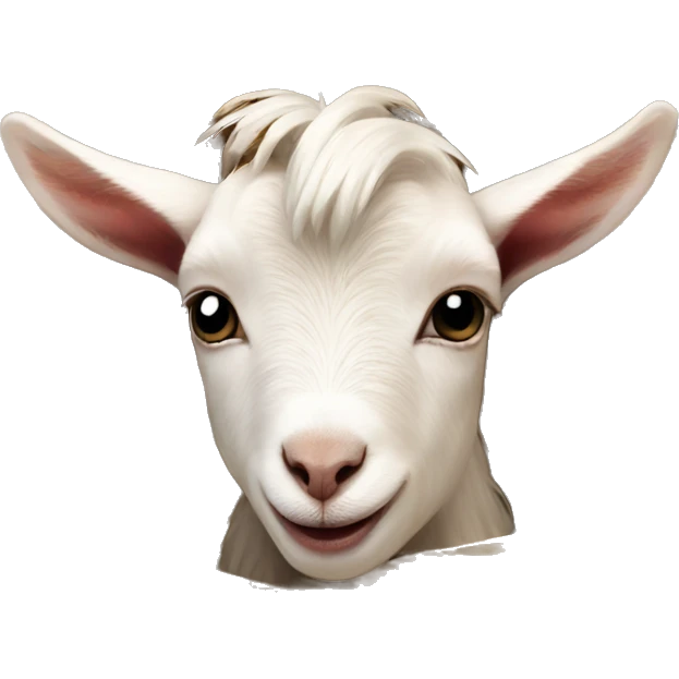 Tiny goat in a cowboy hay emoji