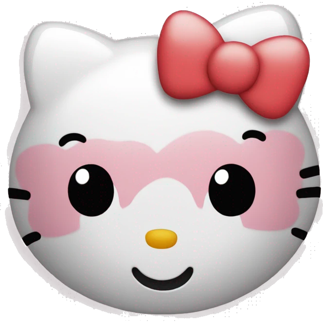 Un emoji de hello kitty con un corazón  emoji