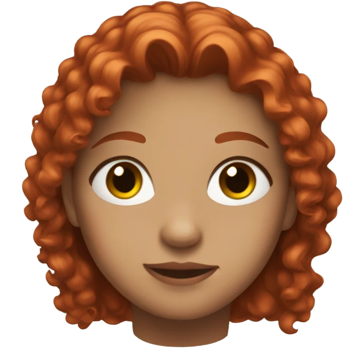 red hair hazel eyed girl emoji