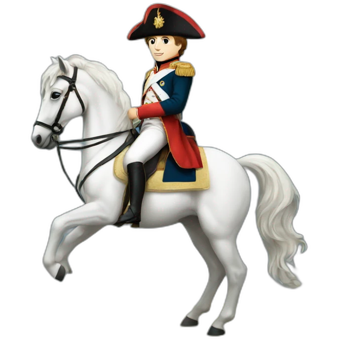 young napoleon on white horse emoji
