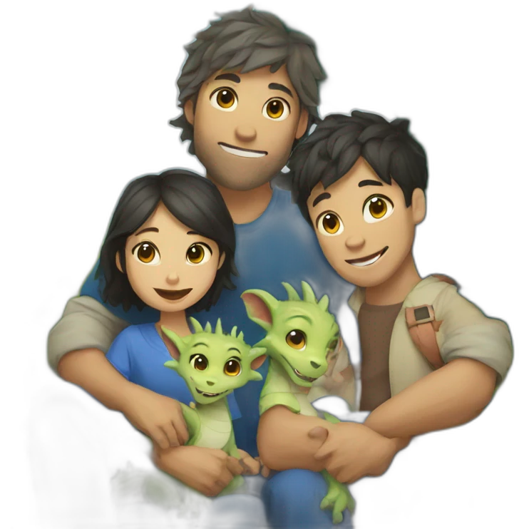 dragon family emoji