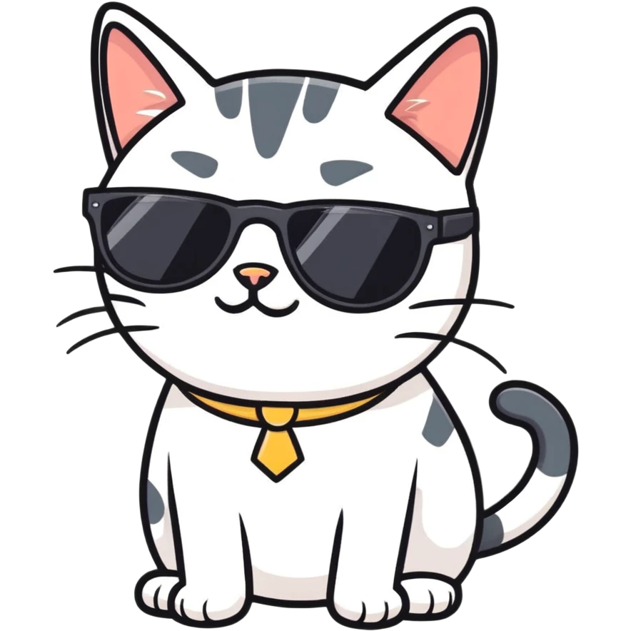Cat with sunglasses emoji