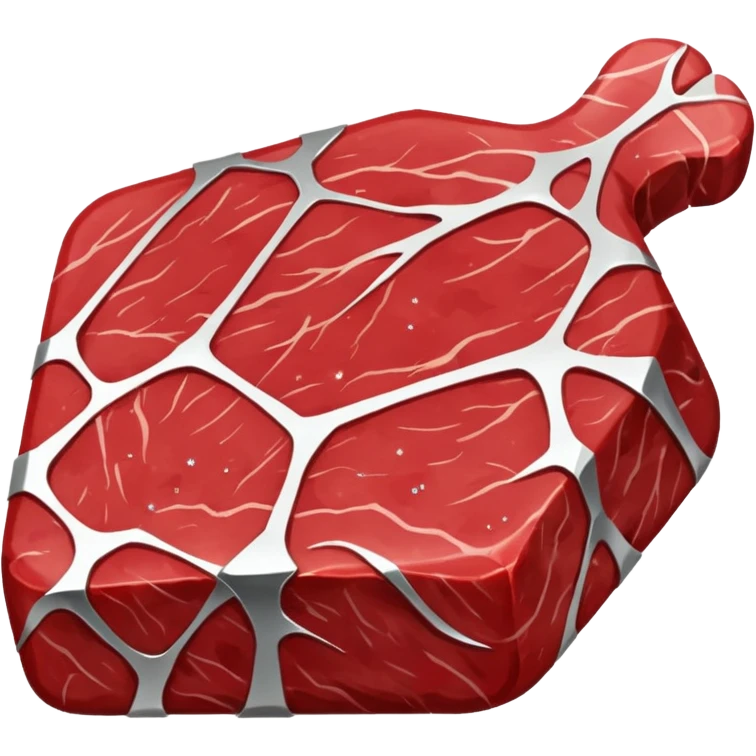 Meat with diamond textur and color emoji