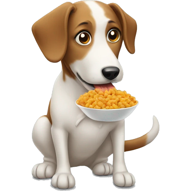 Dog eating food emoji