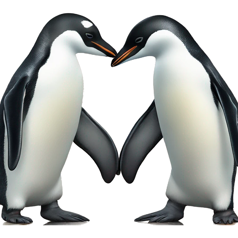 Two penguins holding hands  emoji