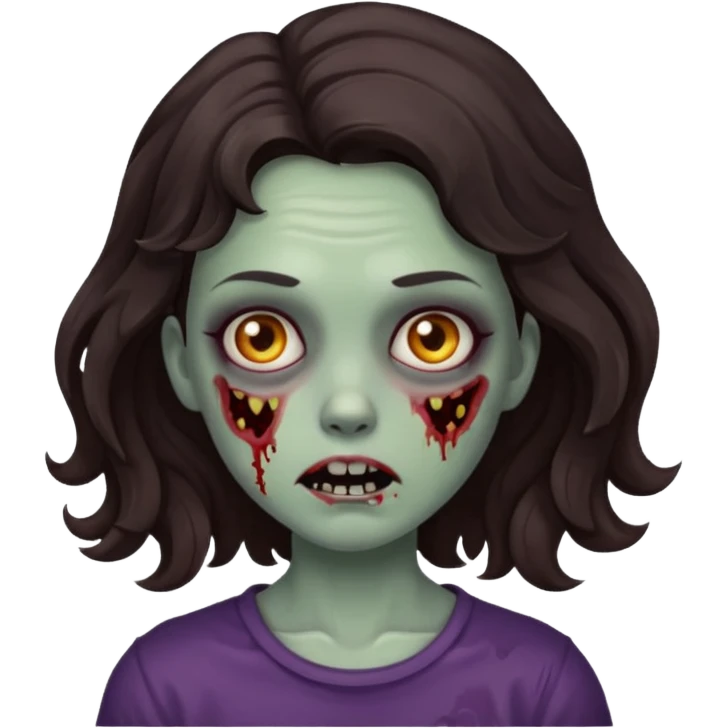 zombie girl wavy emoji