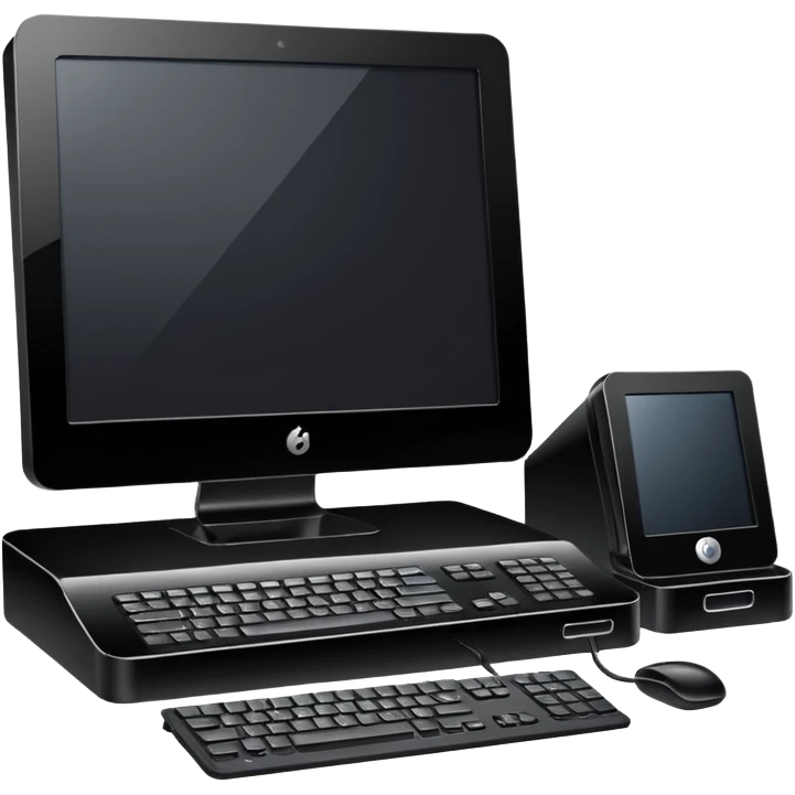 modern computer with computer unit without logo emoji