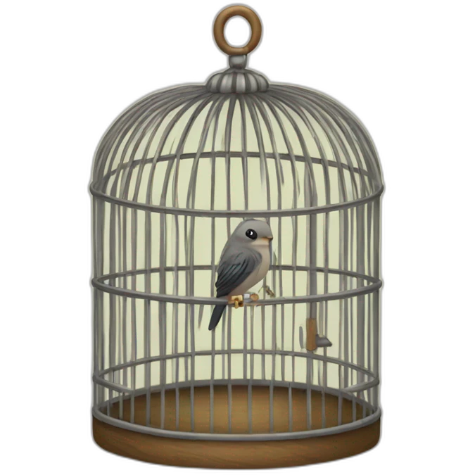 bird cage no bird emoji