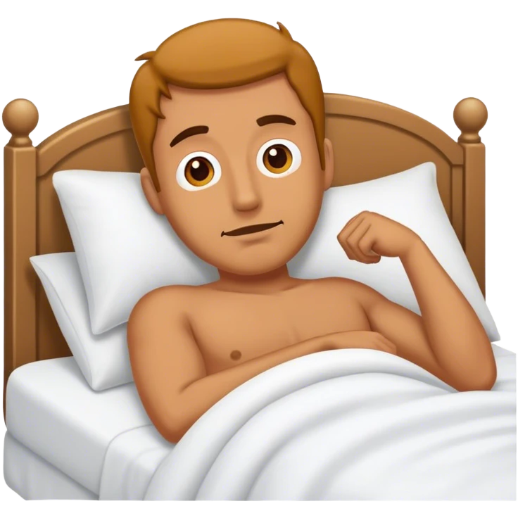 man lying in bed emoji