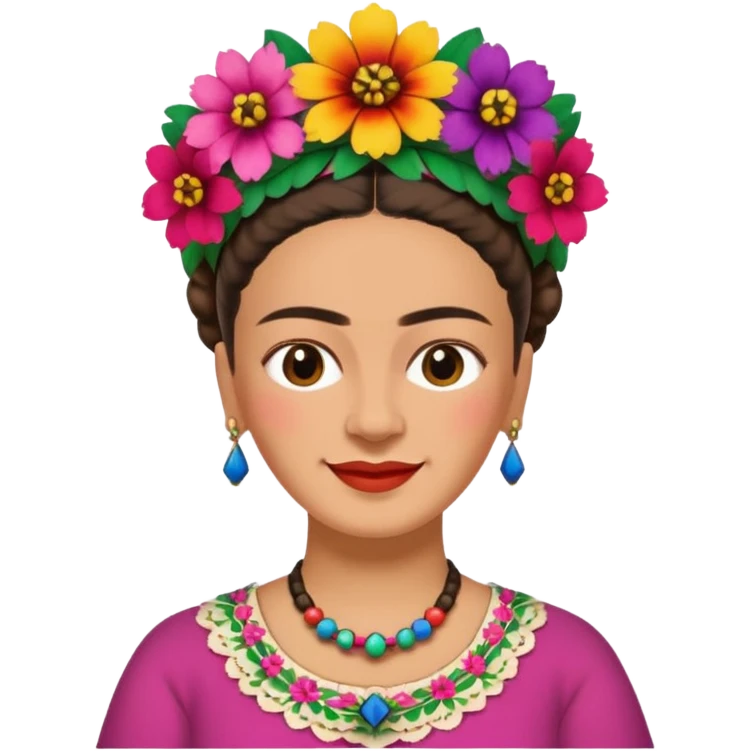 Frida Kahlo happy emoji