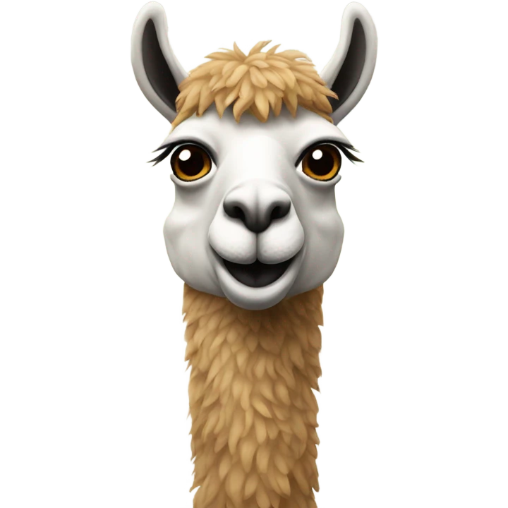 Llama with a goatee  emoji