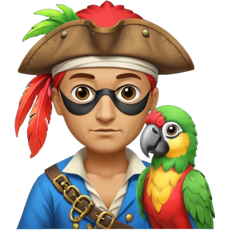 pirate and parrot emoji