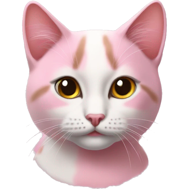 pembe kalpli gözlü kedi emoji