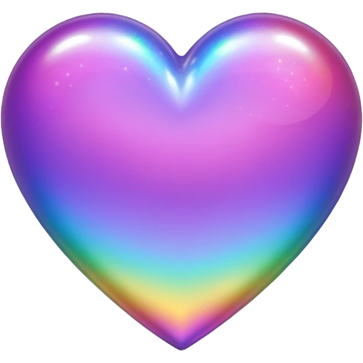 purple heart with a rainbow shimmer emoji