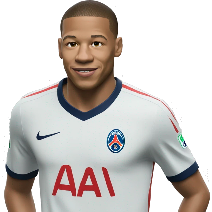 Mbappé qui fait gardez-vous  emoji