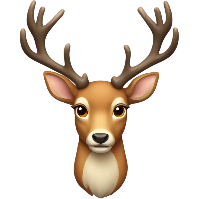 Deer with big antlers emoji