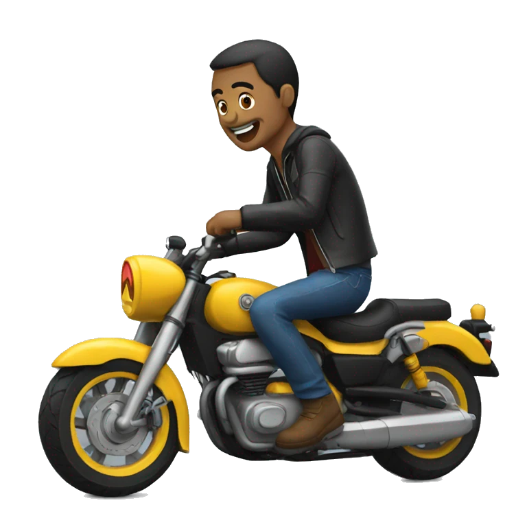 Chat en moto emoji