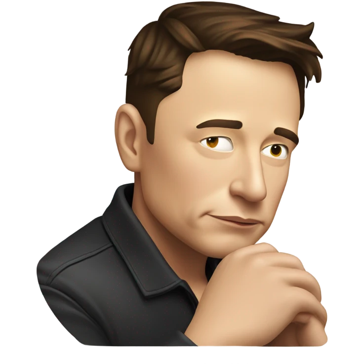 Elon Musk Thinking emoji