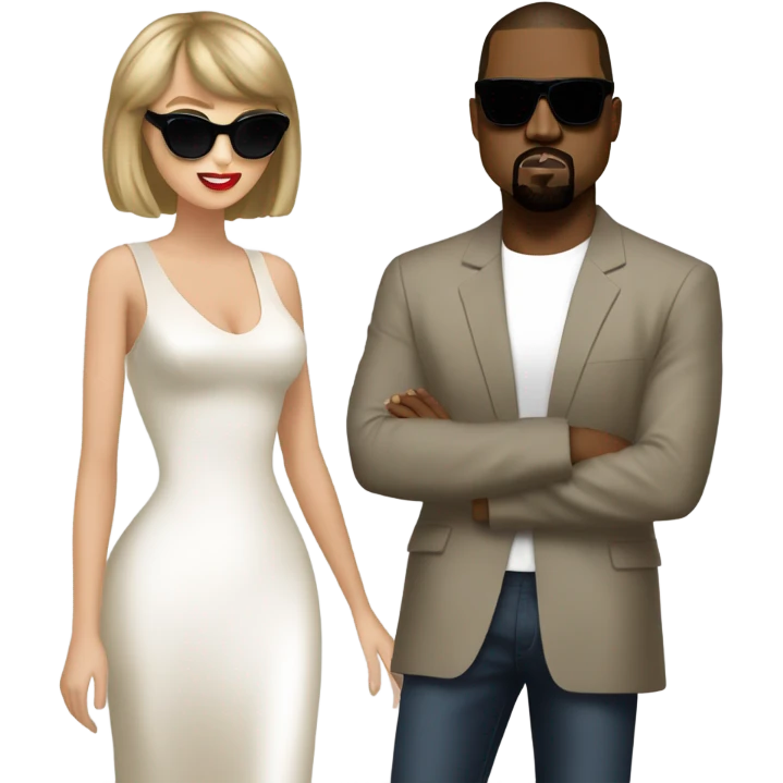 kanye west and taylor swift emoji