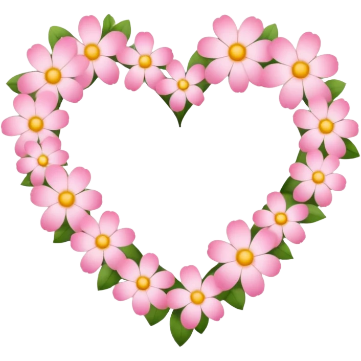 Emoji white heart with pink flowers emoji