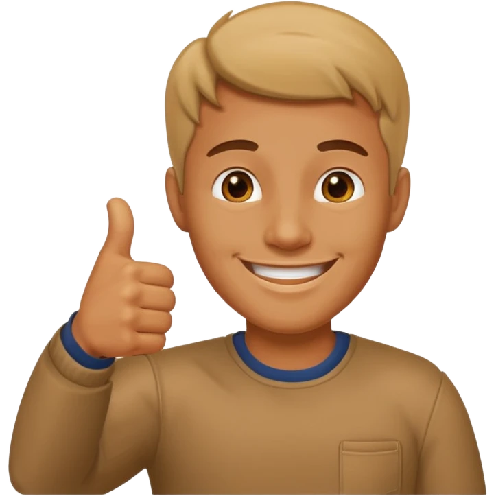 man giving a thumbs-up emoji