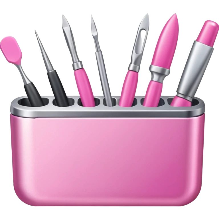 Create an icon using tools used by manicurists; use pink tones color FD63E9. emoji