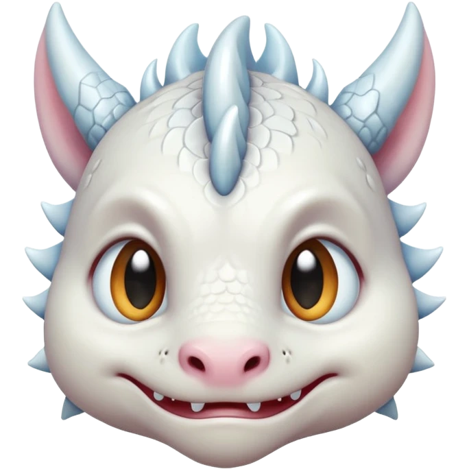 crying white cute dragon emoji
