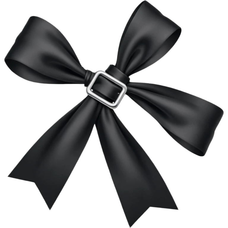 Ruban noir croisé avec 1 boucle comme celui de Crans Montana emoji