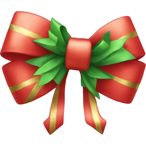 Christmas bow emoji