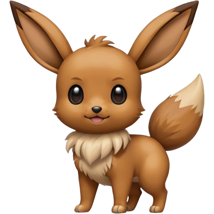 Eevee de Pokémon bailando, estilo emoji divertido emoji