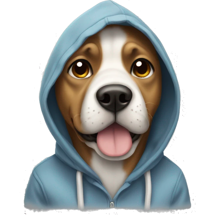 Dog wearing hoodie  emoji