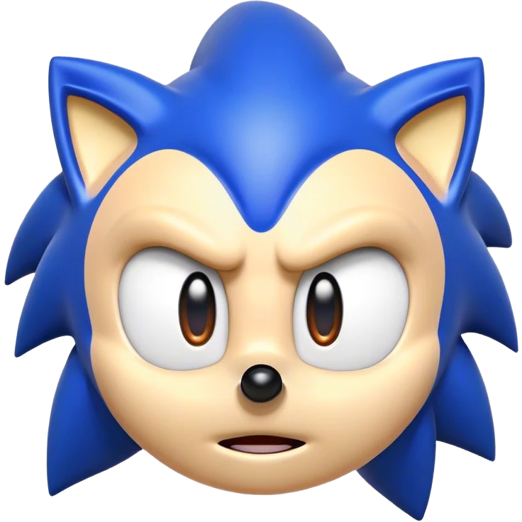 Sonic face emoji