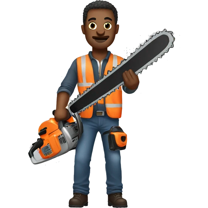 man with chainsaw emoji