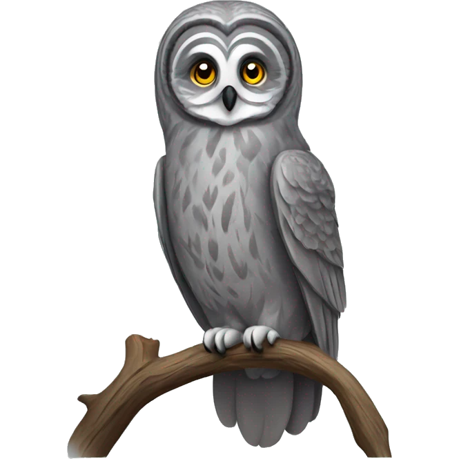 great grey owl full body emoji