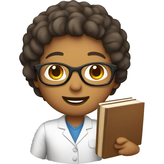 teacher holding books emoji