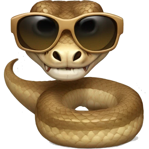 Rattlesnake wearing sunglasses  emoji