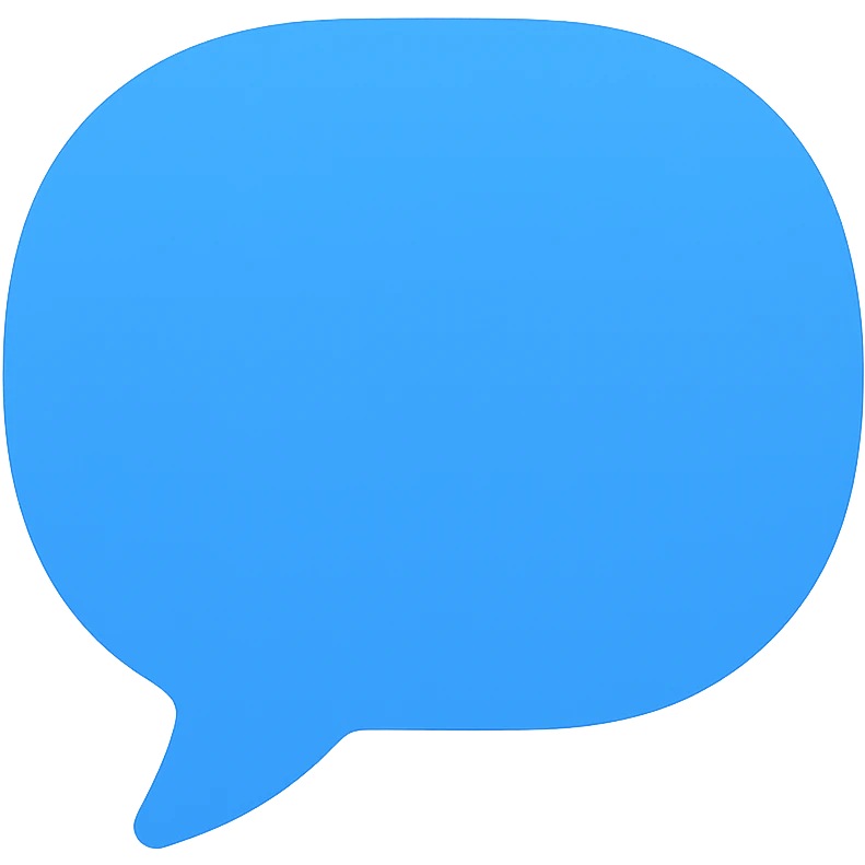 speech bubble icon, minimal, modern, flat color style emoji