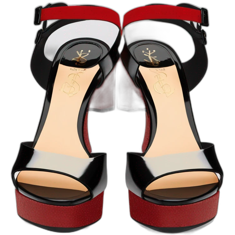 Ysl heel sandal TRIBUTE PLATFORM SANDAL black PATENT LEATHER emoji