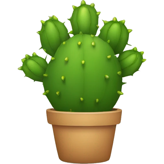 single flat Nopal without pot emoji