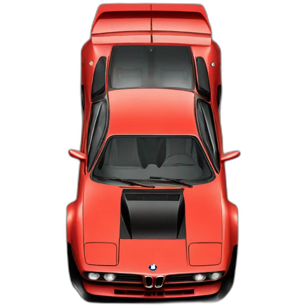 bmw m1 red color front view emoji