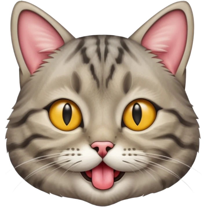 Cat with its tongue out emoji